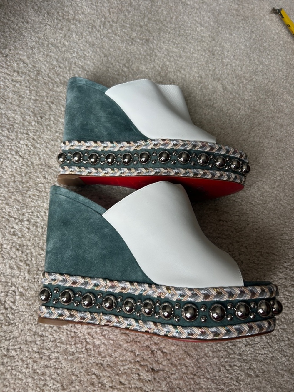Christian Louboutin studded wedge heels - Picture 4 of 10